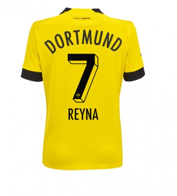 Borussia Dortmund Giovanni Reyna #7 Hjemmedrakt Kvinner 2022-23 Kortermet